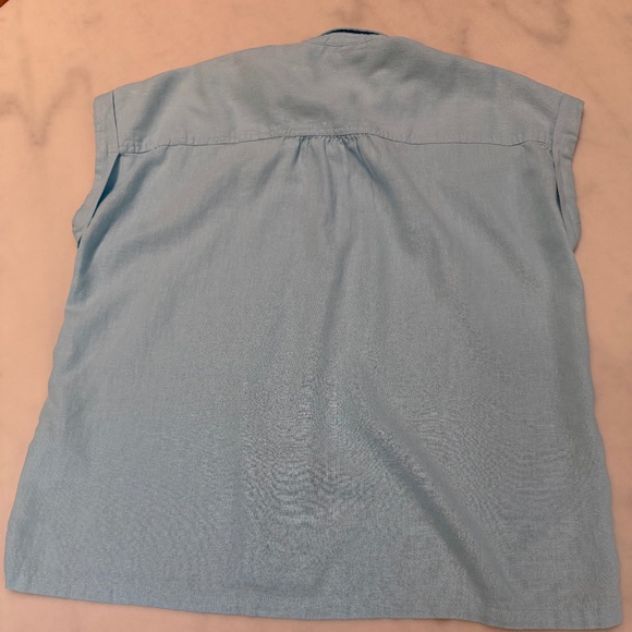 Orvis Womens Short Sleeve Button Front Top Size M, great condition, Linen Blend - Picture 4 of 5